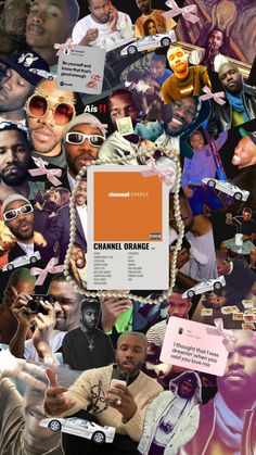 a collage of photos with the name channel orange on it and many different people