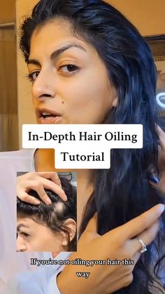 After Oiling Hair, How To Put Castor Oil In Hair, How To Put Oil In Your Hair, How To Oil Hair For Growth, Hair Oiling Hairstyles, Hair Growth Castor Oil, How To Wash Oil Out Of Hair, How To Use Hair Oil For Hair Growth, How To Get Rid Of Hair Down There