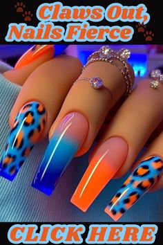 Unleash your inner wild side with these fierce and fashionable animal print nail designs. Think zebra stripes, leopard spots, and snakeskin chic for a look that roars.nailart,nails,naildesigns,nailinspo,manicure,beauty,fashion,style,gelnails ,acrylic nails,nailartdesigns,geometricnails,floralnails,frenchmanicure,ombrénails ,marblenails,summer nails,winternails,holidaynails,weddingnails,valentinesnails ,rednails,pinknails,bluenails,nudenails,blacknails,springnails New Nail Designs 2024 Summer, 3 D Nails Designs Art Ideas, 70s Inspired Nails Acrylic, Neon Cheetah Print Nails, 2024 Fall Nail Designs, Cartoon Nails Art, New Nail Trends 2024 Summer, Fashion Nails Classy, Vegas Themed Nails