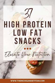 37 High Protein Low Fat Snacks: Elevate Your Nutrition | The Michigan Dietitian Low Fat Protein Snacks, High Protein Low Fat Snacks, High Protein Snacks On The Go, Low Fat High Protein Recipes, Lean Snacks, Protein Snacks Recipes, Berry Protein Smoothie, Low Fat Protein, Low Fat Snacks