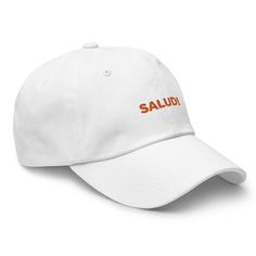 Raise a toast to life with the Salud! hat, a vibrant accessory that celebrates health, happiness, and good times. Crafted from lightweight, breathable fabric, this hat ensures comfort whether you're enjoying a sunny day or a festive gathering. The cheerful "Salud!" message adds a touch of flair and encourages you to savor every moment. Perfect for casual outings or social events, the Salud! hat is a fun way to spread positive vibes wherever you go.*FREE WORLDWIDE SHIPPING OVER $50*• Unisex• 100% Cotton Dad Hat For Vacation, Cotton Snapback Hat For Vacation, Casual Uv Protection Cap, Summer Dad Hat One Size Fits Most, Summer Dad Hat, Summer Dad Hat One Size, White Cotton Baseball Cap For Beach, White Cotton Beach Baseball Cap, Casual White Wide-brim Baseball Cap