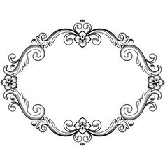 an ornate frame with scrolls and flowers