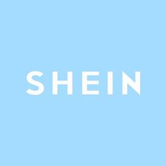 the word shein written in white on a blue background