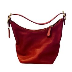 Red Leather Coach Shoulder Bag. Excellent Condition With No Scuffs Or Blemishes. Leather Coach, Coach Shoulder Bag, Red Leather, Shoulder Bags, Genuine Leather, Bag Lady, Womens Sizes, Shoulder Bag, Leather