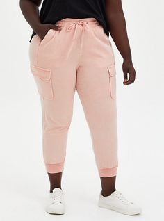 This stylish cargo jogger offers a comfortable relaxed fit that will take you from brunch to couch in no time.   Challis woven fabric. Relaxed fit – An easy fit that skims the legs for a breezier look and feel. If you have slimmer legs than the model shown, this will have a baggier fit. Non-removable self-tie waist. Front pockets. Side cargo pockets. Tapered legs. Ribbed cuffs. CONTENT + CARE Rayon/spandex. Wash cold; line dry. Imported plus size pants. SIZE + FIT Model is 5’10”, size 1&nbs Fitted Joggers, Fitted Wedding Dress, Cargo Pocket, Plus Size Pants, Tapered Pants, Pocket Pants, Bottom Clothes, Baggy Fits, Slim Legs