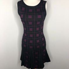 Alice + Olivia Black Purple Printed Knit Sleeveless Dress Gorgeous Black And Purple Checkered Squared Dress Alice + Olivia Amplified And Modernized The Art Deco Style Pair With Strappy Heels And A Leather Jacket For A Rockin' Day Out A 1/4 Zip Closure At The Back Neckline Beautiful Condition. C308861969 52% Cotton | 34% Viscose | 8% Polyamide | 5% Nylon | 1% Spandex S ~ 15" Bust X 14" Waist X 34" Length Purple Plaid Dress, Olivia Rodrigo Plaid Dress, Alice Olivia Wallpaper, Alice + Olivia Spring 2023, Alice + Olivia Dress, Olivia Black, 1/4 Zip, Strappy Heels, Alice Olivia