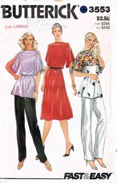 three women in different colored dresses and one is wearing black pants, the other two are white