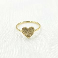 14K Solid Gold Diamond Heart Ring HIGH QUALITY AND UNIQUE RINGS This modern and on-trend design is crafted from genuine 14k solid gold Sizes: available in 5, 5.5, 6, 7 & 8 Thickness: 1mm Heart Size: 9mm Metal: 14k Solid Gold Purity: 14K (Stamped for Authenticity)  Processing time: 1-2 business days FAST SHIPPING Gold Jewelry Store NY sells only authentic solid 14K Gold. We do not sell gold plated or gold-filled jewelry. This is a delicate ring made with Solid 14K Gold. It requires extra care aga Gold Stackable Heart Midi Rings, Gold Heart-shaped Stackable Midi Rings, Yellow Gold Stackable Rings For Valentine's Day, Yellow Gold Stackable Heart Cut Rings For Valentine's Day, Yellow Gold Heart Cut Stackable Rings For Valentine's Day, Fine Jewelry Yellow Gold Stackable Heart Rings, Gold Stackable Heart Ring For Valentine's Day, Gold Heart-shaped Stackable Rings For Valentine's Day, Heart Shaped Yellow Gold Stackable Promise Rings