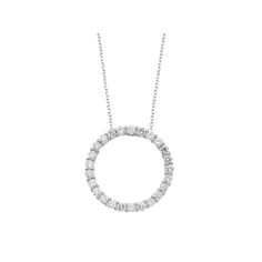 Round-cut IGL-certified diamonds adorning a circle pendant give this 14k gold necklace unending beauty. Click on this JEWELRY & WATCHES GUIDE to learn about fit, styles, materials and more! Click on this JEWELRY & WATCHES GUIDE to learn about fit, styles, materials and more!PENDANT DETAILS Pendant length: .83 in. Chain length: adjusts to 16 in. or 18 in. Clasp: lobster-claw Metal: 14k gold DIAMOND DETAILS IGL certified Total weight: 1 ct. Shape: round Color: H-I Clarity: I1 Setting: prong Gemsto Diamond Circle Pendant, Circle Pendant Necklace, Circle Diamond, 14k Gold Necklace, A Circle, Circle Pendant, 1 Carat, Lobster Claw, Chain Length