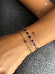 14K Solid Gold Available in various gemstones Stone Size: 4mm Chain Length: 7" Lobster clasp Curb Chain Bracelet, Studs Men, Demi Fine Jewelry, Blue Gifts, Cross Bracelet, Engagement Bands, Jewelry Repair, Natural Blue Sapphire, August Birth Stone