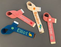 "It's easy to personalize your belongings with our adorable name tag! A perfect way to personalize your purse, bag pack, lunch bag, diaper bag, luggage, scooter and many more! It's easy to snap on and off. Made with high-quality cotton webbing. Colorful plastic snaps make it easy to use. How to order -Please select Webbing Color (drop down) -Please select thread Color (drop down) -Please write your name and image name/number (shown on the picture) on the personalization section. If you don't wan Customizable Educational Craft Supplies For Gifts, Personalized Multicolor Rectangular Craft Supplies, Adjustable Customizable Craft Supplies For Personal Use, Customizable Cute Craft Supplies For Personalized Gifts, Customizable Pink Craft Supplies, Cute Pink Craft Supplies For Personalized Gifts, Customizable Pink Craft Supplies For Crafting, Pink Cute Craft Supplies For Personalized Gifts, Pink Customizable Craft Supplies