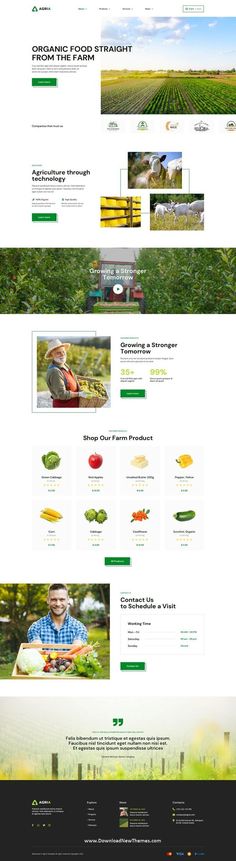 an image of the farm website