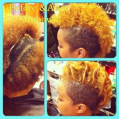 soooo cute Mohawks, Side Hairstyles, Dark Skin Makeup, Texture Color, Relaxed Hair, Shaved Hair