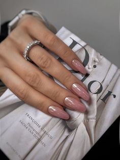 Hailey Bieber nail inspiration🤍 Her Nails, Soft Nails, Long Acrylic Nails