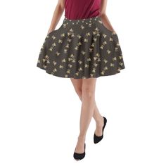 Size: XS Dim Gray, Pocket Skirt, Skirts With Pockets, Honeycomb, Dark Gray, Cool Designs, A Line, Bee, Skirt