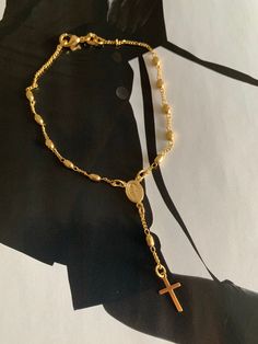 Gold Plated Bracelets Rosary Bracelet Rosary, Bird Tattoos For Women, Beautiful Rosary, Grunge Jewelry, Preppy Jewelry, Princess Jewelry, Amazon Clothes, Spiritual Experience, Girl Jewelry