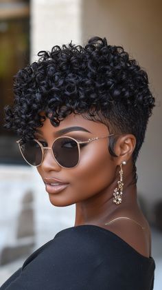 🌈 Exquisite Hair Textures Short Haircuts for Black Women Inspiration 2025 Outfits, Tapered Natural Hair Cut, Short Haircuts For Black Women, Tapered Natural Hair, Women Inspiration, Stylish Short Haircuts, Hair Textures