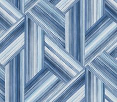 a blue and white wallpaper pattern with diagonal lines in the center, as well as an abstract design