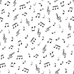 black and white music notes on a white background seamless pattern stock photo 718976