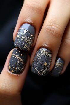 Boho Short Nails, Dark Academia Nails Ideas, Short Matte Nail Designs, Boho Chic Nails, Copper Nails Designs, Chalkboard Nails, Summer Pedicure, Matte Nail Art, Boho Nails