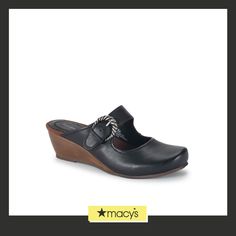 in stock Black Wedge Heel Clogs For Spring, Black Slip-on Clogs For Spring, Black Medium Width Clogs For Spring, Black Clogs For Formal Spring Occasions, Black Formal Clogs For Spring, Spring Formal Black Clogs, Formal Black Clogs For Spring, Slip On Mules, Womens Mules