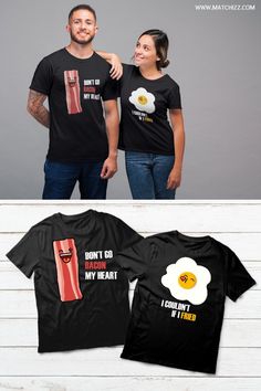 Boyfriend Girlfriend Shirts, Couple Matching Outfits, Couples Shirts, Engaged Shirts, Funny Couple, Couple Tees, Matching Couple Shirts