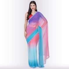 Enhance your allure with our Multi-color Georgette Saree in Purple! 🌈 This exquisite saree features a mesmerizing play of alternating dark and light shades in blue, pink, and purple, seamlessly blending tradition with contemporary style. The feather-light georgette fabric ensures a graceful drape, offering both comfort and sophistication. 💃 Whether it's a festive celebration or a special occasion, this saree guarantees timeless beauty. Make a bold statement and stand out elegantly in any gathe Feather Light, Georgette Fabric, Georgette Sarees, Exclusive Collection, Light Shades, Timeless Beauty, Contemporary Style, Light In The Dark, Special Occasion