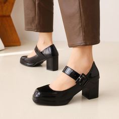 Gender: For WomenStyle: Fashion,KoreanOccasion: Casual,Party/Club,Office/CareerHeel Height: 7cmPlatform Height: 1.5cmSeason: Spring,Summer,Fall/Autumn,WinterPackage Contents: 1 x Shoes (Pair)Please see our size guide as below, you can choose the size according to your foot length and width. If your foot is a little wide and thick, we suggest you choose 1 size larger.Size Guide:28 = foot length 18.5-19cm (Foot width=6.5-7cm)29 = foot length 19-19.5cm (Foot width=7cm)30 = foot length 19.5-20cm (Fo Fitted Mary Jane Heels, High Heel Fitted Mary Janes, Fitted High Heel Mary Janes, Retro Black Mary Janes, Club Office, Black Chunky Heels, Chunky Heel Shoes, Womens Chunky Heels, Mary Jane Pumps