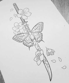 Tato Naruto, Butterfly Sketch, Tattoo Butterfly, Muster Tattoos, Sketch Tattoo, Sketch Tattoo Design, Tattoo Design Book, Tattoo Art Drawings