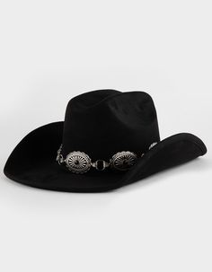 Womens Boho Cowboy Hat - BLACK | Tillys Cowgirl Hat Black, Black Western Outfit, Black Cowgirl Hat, Boho Cowboy, Wwe T Shirts, Flannel Sweatshirt, Black Cowgirl, Cowgirl Costume, Lug Sole Boots