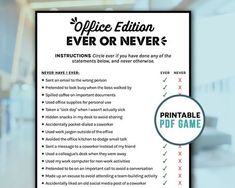 a poster with the words office edition ever or never on it