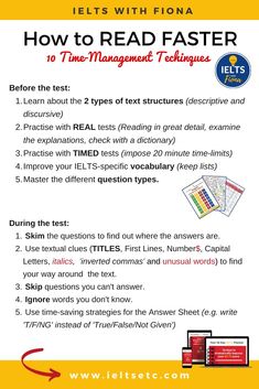 a poster with instructions for how to read faster