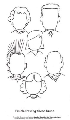 an image of people's heads with different hairs and haircuts on them