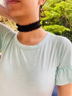 Adjustable neckline, Simple Black Thick Choker. dimentions: 11 1/2 inches long. 1 inch thick Thick Choker Necklace, Thick Choker, Choker Black, Black Choker, Girls Black, Choker Necklaces, Necklace Etsy, For Girls, 1 Inch