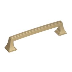 a brass cabinet handle on a white background