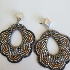 Stella & Dot Earrings. Never Worn. Beautiful Beading With Leather Back. Post Backs. Do Not Have Original Box, Display Only. Dot Earrings, Box Display, Dot Jewelry, Stella And Dot, Earrings Color, Beading, Original Box, Jewelry Earrings, Dots