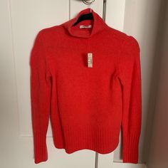 Cozy Sweater Cozy Fit Red Tops For Winter, Cozy Red Fitted Tops, Cozy Fitted Red Tops, Red Sweater For Workwear In Fall, Cozy Fitted Red Outerwear, Red Fitted Sweater For Fall, Fitted Red Sweater For Fall, Fitted Red Tops With Ribbed Cuffs, Madewell Sweater