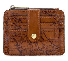 No place for a bulky wallet? No worries. Designed with easy access to your cards and ID in mind, this compact leather wallet also offers a zippered coin pocket. From Patricia Nash. Id Wallet, Leather Wallet, Wallet, Leather, Design