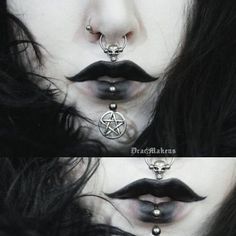 Goth Eye Makeup, Punk Makeup, Graphic Makeup, Dope Makeup, Edgy Makeup, Black Makeup, Goth Makeup, Black Lips, Gothic Makeup