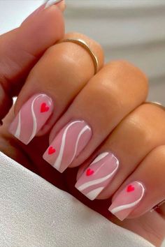 Hannah Taylor, Heart Nail Designs, Builder Gel Nails, February Nails, Nail Designs Valentines, Acrylic Nails Designs, Her Nails