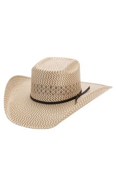 Cavender's 3 Tone Zig-Zag Poly Vent Straw Cowboy Hat | Cavender's Crown Cowboy Hat, Horses Tack, Mens Western Wear, Mens Cowboy Hats, Cowboy Stuff, Bull Rider, Western Clothes, Western Boots For Men, Hat Bands