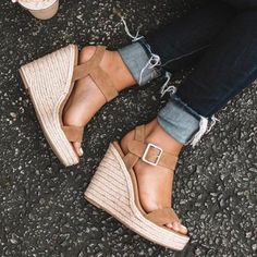 Summer Classy Wedge Sandals on Luulla High Heel Sandals Wedges, Suede Shoe Style, Female Sandals, Peep Toe Wedge Sandals, Chunky Heels Casual, Toe Post Sandals, Wedges Sandals, Style 2023