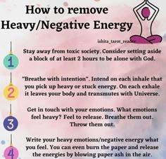 Remove Negative Energy, How To Remove Negative Energy From Aura, Remove Negative Energy Affirmations, How To Dispel Negative Energy, Psychic Development Learning, Chakra Health, Spiritual Psychology