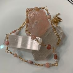 Beautiful genuine iridescent opal stones wire wrapped necklace.  Adjustable 16-22 inches. Wrapped Necklace, Wire Wrapped Necklace, Name Necklaces, Pink Opal, Opal Necklace, Name Necklace, Wire Wrapping, Wire Wrapped, Favorite Jewelry