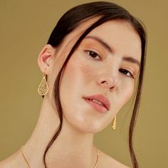 Light-weighted by excellence, dainty, feminine, classy design Crafted by hand For pierced ears Solid gold 18K Dimension W 0.71" x L 1.89" including hook Special secure hook also solid gold 18K Gold Drop Hoop Earrings Fine Jewelry, Yellow Gold Drop Hoop Earrings In Sterling Silver, Elegant Linear Gold-plated Earrings In Yellow Gold, Gold Drop Hoop Earrings In 14k, Teardrop-shaped Gold Plated Filigree Jewelry, Gold Plated Filigree Teardrop Jewelry, Elegant Yellow Gold Plated Linear Earrings, Elegant Gold Plated Single Teardrop Earring, Elegant Pierced Yellow Gold Linear Earrings