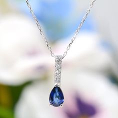 Sapphire Necklaces For Women, 14K Solid Gold Necklace with Diamond and Sapphire, Natural Sapphire Jewelry, Valentine's Day Gifts Diamond : 0.05 CT. F / SI (4 piece) Natural Sapphire : 0.44 CT. (1 piece) Gram 1.75 (It may differ depending on the chain size) Product Code: MR0011495 Adjustable Chain is Optional Length of Chain 16 inches - 24 inches ABOUT US All our products are handmade . Our jewelry is made with real solid gold and natural diamonds and gemstones . Our store was founded in 1992 . G Sapphire Diamond Cut Necklace For Anniversary, Anniversary Sapphire Diamond Cut Necklace, Sapphire Necklaces For Anniversary, Sapphire Necklace For Anniversary, Anniversary Sapphire Necklace, Sapphire Drop Necklace For Anniversary, Sapphire Briolette Jewelry For Anniversary, Brilliant Cut Sapphire Necklace For Gift, Diamond Cut Sapphire Necklace For Gift