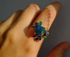 Raw Black Opal Ring, Rough Gemstone Sapphire Fire Statement Silver 14K Gold, Nature Branch Leaf October Birthstone Mothers Day Gift Wife Mom - Etsy Gold Tattoo, Black Opal Ring, Rainbow Opal, Christmas Gifts For Wife, Heart Gemstone, Dream Engagement Rings, Dream Engagement, Rings Rings, Anniversary Present