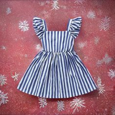 Get your little one dressed in style Product Details: Material: 100% Cotton Product Type: Dress Style: Vintage Season: Spring & Summer If you're looking for a vintage dress for your little girl, search no further than the Toddler Girl Vintage Blue & White Strip Dress. Made with quality fabrics, this dress is a classic combination of blue and white stripes with a vintage design that makes it perfect for any occasion. Whether you're heading to a family gathering, a birthday party, or any other spe