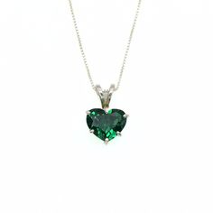 Emerald Pendant, Green Heart Pendant, Created Emerald, Heart Necklace, Valentines Gift, Love Necklace, Love Pendant, Silver Dainty Pendant Emerald Heart Charm Jewelry, Heart Cut Emerald Necklace For Gift, Green Sterling Silver Heart Jewelry, Green Heart-shaped Sterling Silver Jewelry, Heart-shaped Emerald Jewelry For May Birthstone, Heart-shaped Emerald Birthstone Jewelry, Heart-shaped Emerald Jewelry With Birthstone, Heart-shaped Emerald Jewelry For Valentine's Day, Valentine's Day Heart Shaped Emerald Jewelry