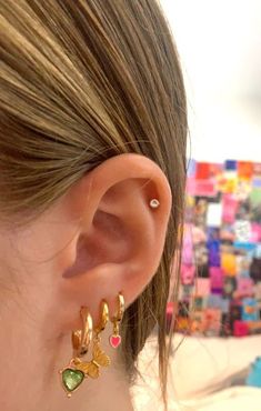 Cute Ear Jewelry, Cool Piercings, Ear Party, Golden Jewelry